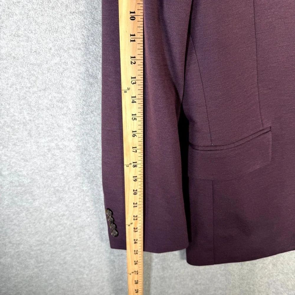 Stafford Blazer Mens 40 Plum Stretch‎ Comfort Classic Fit Notch Lapel Formal